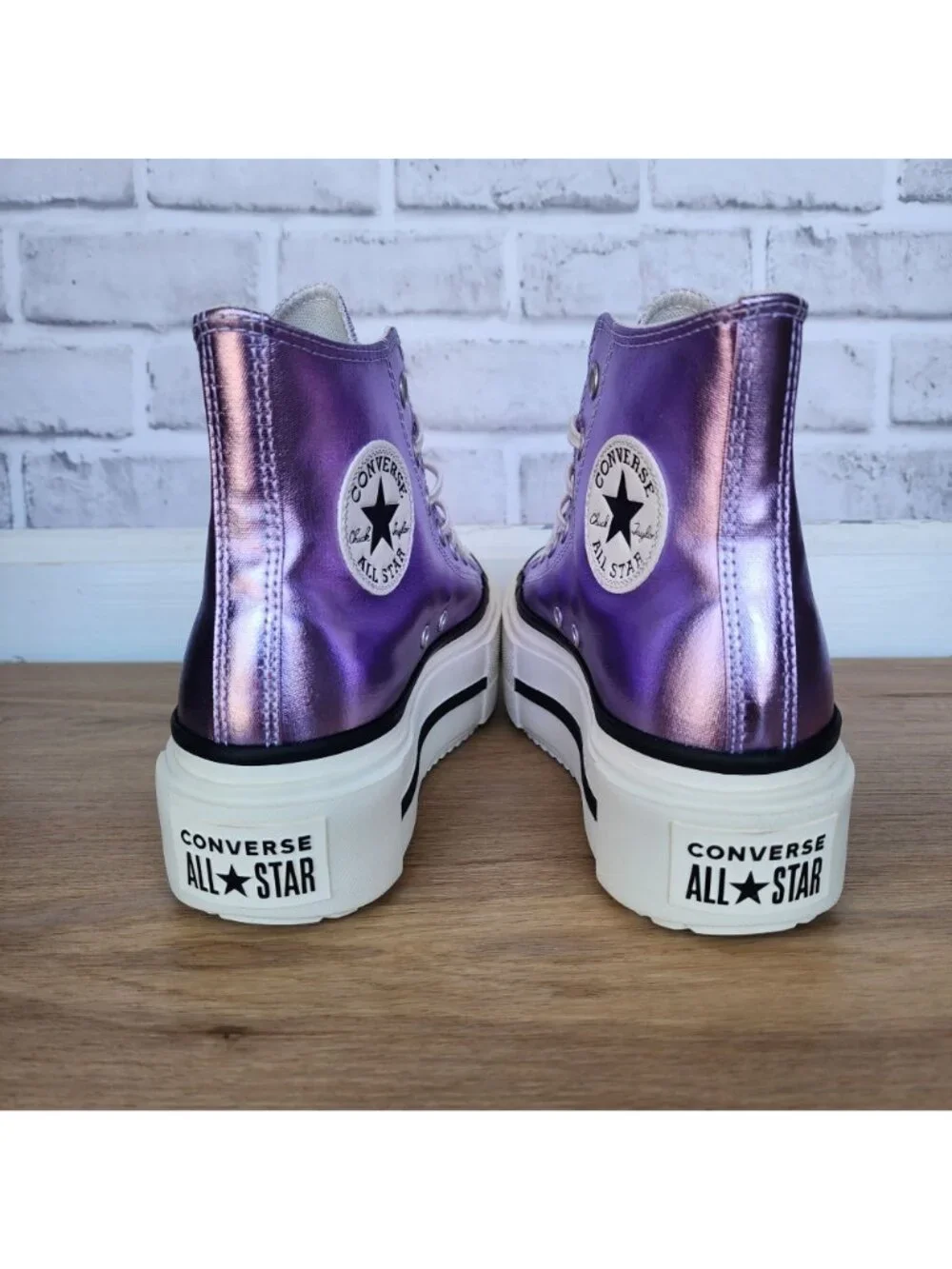⭐Converse Chuck Taylor All Star Lift Double Stack Purple Sz 8 Mens Shoes A15163C - Picture 5 of 10
